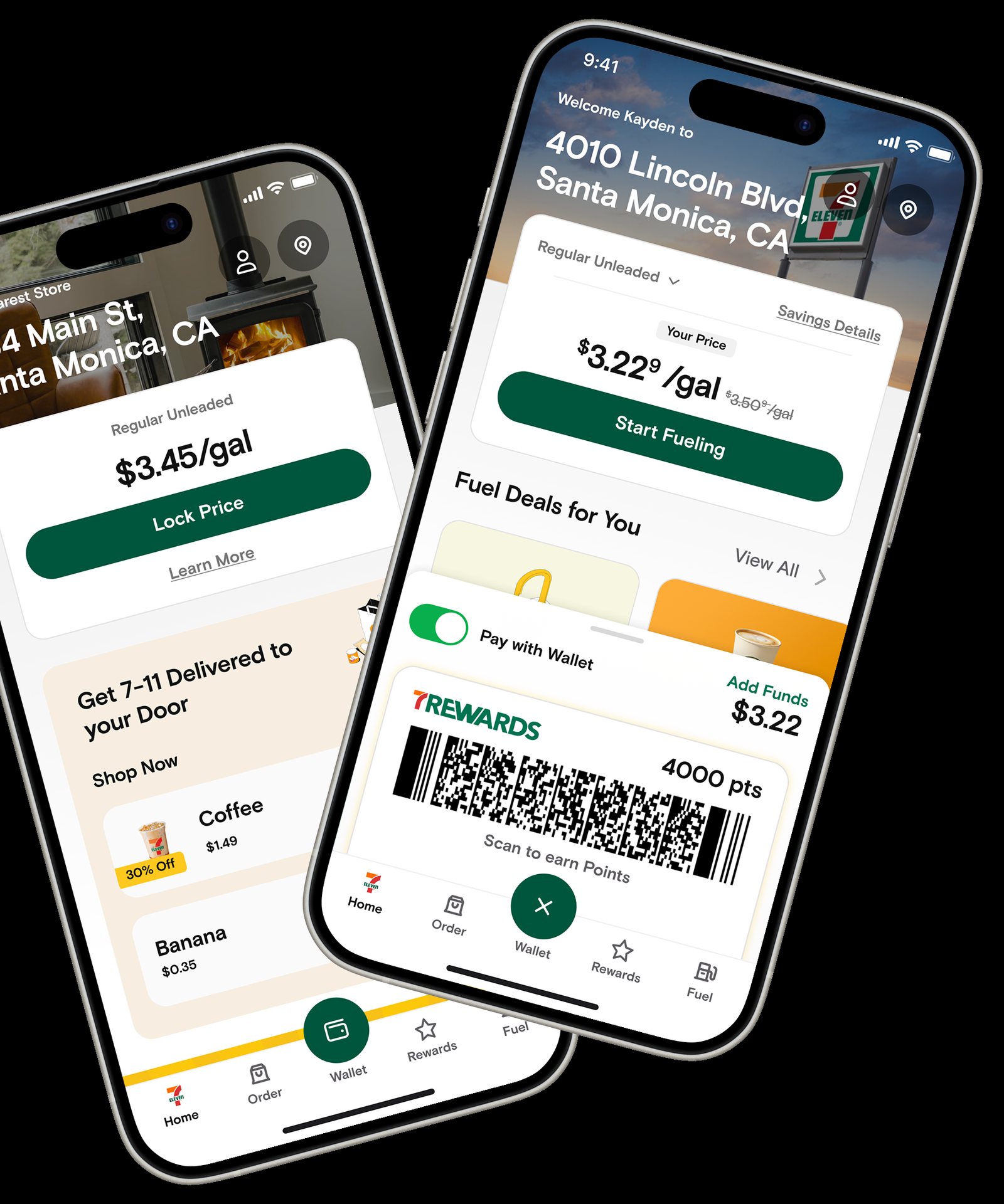 Redesigned 7-Eleven home screen phone renders
