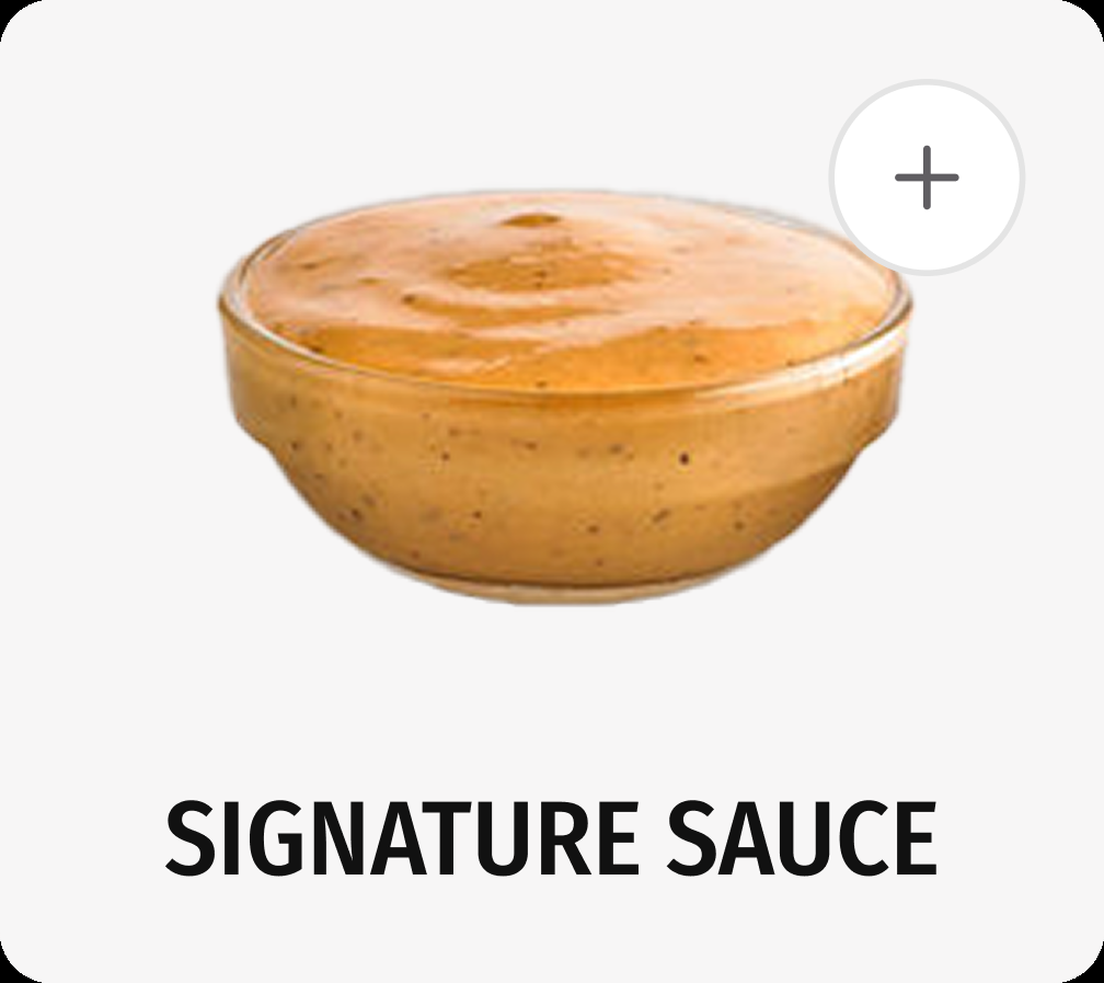 Signature sauce product tile